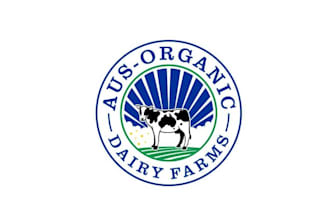 design unique organic dairy farming logo
