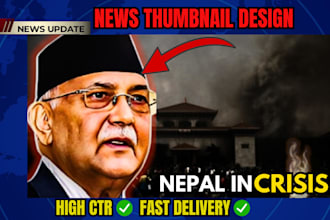 design professional youtube news, political, and breaking news thumbnails