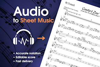 transcribe your music to pure PDF musicxml mscz sib