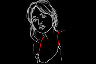draw your minimalistic portrait in outline