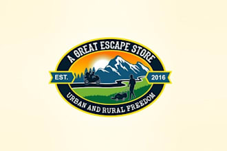 design monogram unique great escape logo
