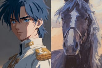 make a pony or illustrious lora of an anime boy character