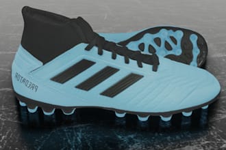 design 3d football cleats and custom soccer shoe modeling with rendering