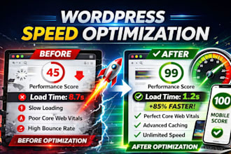 increase the speed wordpress site optimization to make it faster