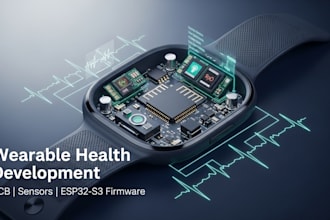wearable health device with pcb, enclosure, sensors firmware esp32 s3