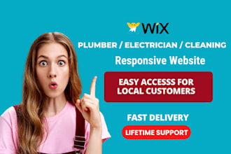 build a plumber, electrician and cleaning website on wix studio
