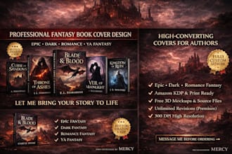 a professional fantasy book cover with magical artwork
