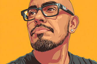 do amazing vector cartoon portrait