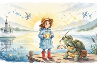 kinderbuchillustration in aquarell für geschichtenbuch und bilderbuch
