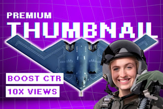 design premium youtube thumbnails optimized for CTR