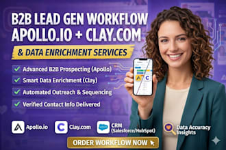 setup clay workflow, apollo sequence and automation