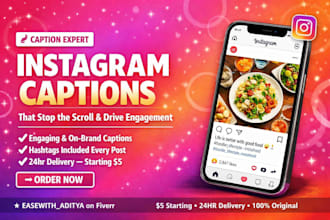 write creative instagram captions for your brand