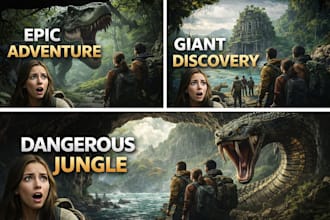 youtube thumbnail design for horror vlog and adventure
