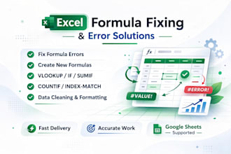 be your excel expert for formulas, errors and automation