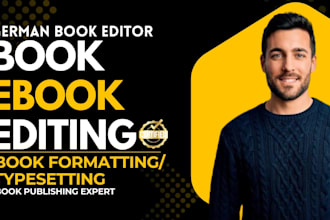 proofread german text, edit and typeset ebook, do formatting for print and ebook