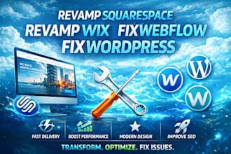 revamp squarespace revamp wix fix webflow fix wordpress