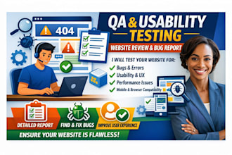 do QA testing, usability testing and website review for you