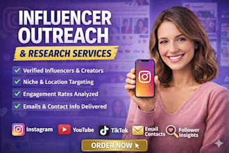 collect instagram, youtube, , tiktok influencer leads