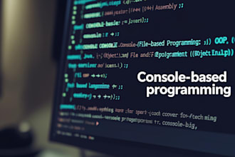 help you with console based programs and file handling