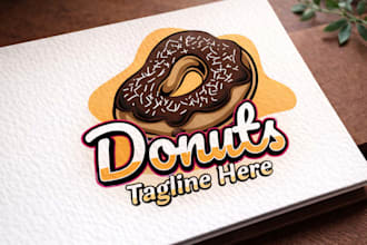 design a professional donut logo for your bakery