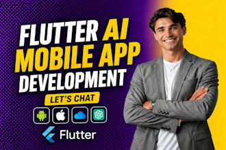 develop flutter mobile app for android and ios