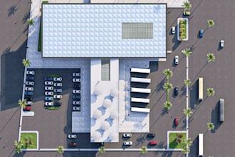 realistic cgi3d metro station exterior,car space render,subway design,landscape