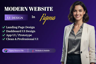 design modern website UI UX in figma