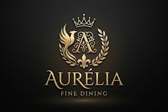 design an elegant and luxury restaurant logo for your brand