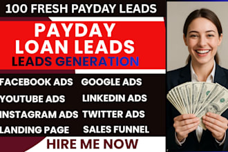 100 payday loan leads personal loan leads payday loan business loan facebook ads