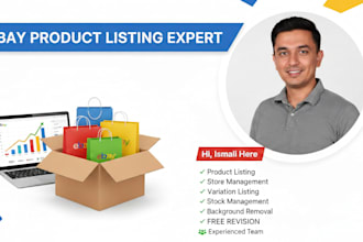 do ebay listing, ebay product listing, ebay lister, ebay product upload
