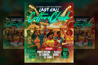 design custom cartoon poster and animated flyer