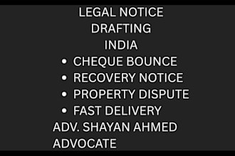 draft a professional legal notice in india
