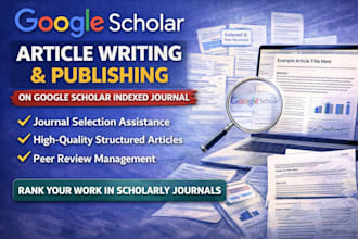 write and publish article on google scholar and scopus q1 to q4 index journal
