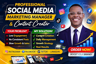be your social medial marketing manager and content creator