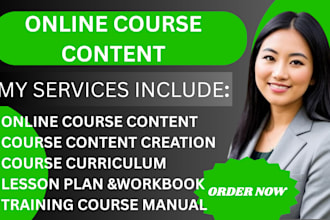 create online course content, ebook online course creation and course curriculum