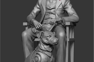 3d printable statue model,collector grade character sculpt,fantasy art creation