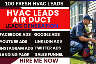 500 hvac leads hvac leads generation facebook ads, contractor leads air duct