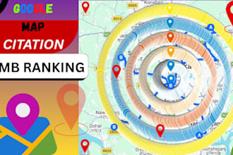create 16,999 google map citations with driving directions
