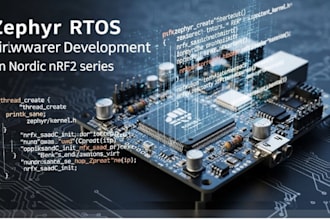 program microcontroller firmware circuit with zephyr rtos for nordic nrf