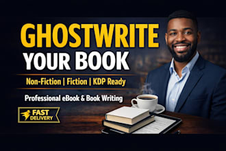 ebook ghostwriter, ghost book writer, non fiction ghostwriter, KDP book writer