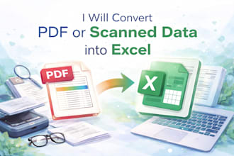 quickly and efficiently convert PDF or scanned data to excel