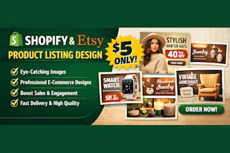 design product posts for shopify and etsy