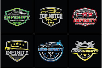 design auto detailing auto mobile and car wash logo design