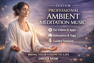create exclusive meditation, relaxing, ambient music for video and app