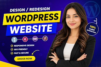 design wordpress website for business or ecommerce store
