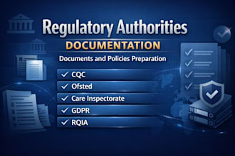 prepare compliance documentation and policies for statutory regulatory approvals