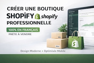 creer une boutique shopify professionnelle en francais