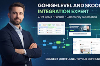 integrate gohighlevel funnel with skool and skool community CRM automation