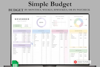 create a custom budget spreadsheet digital planner in excel or google sheet
