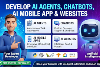 develop ai agents, chatbots, ai mobile app, and ai websites